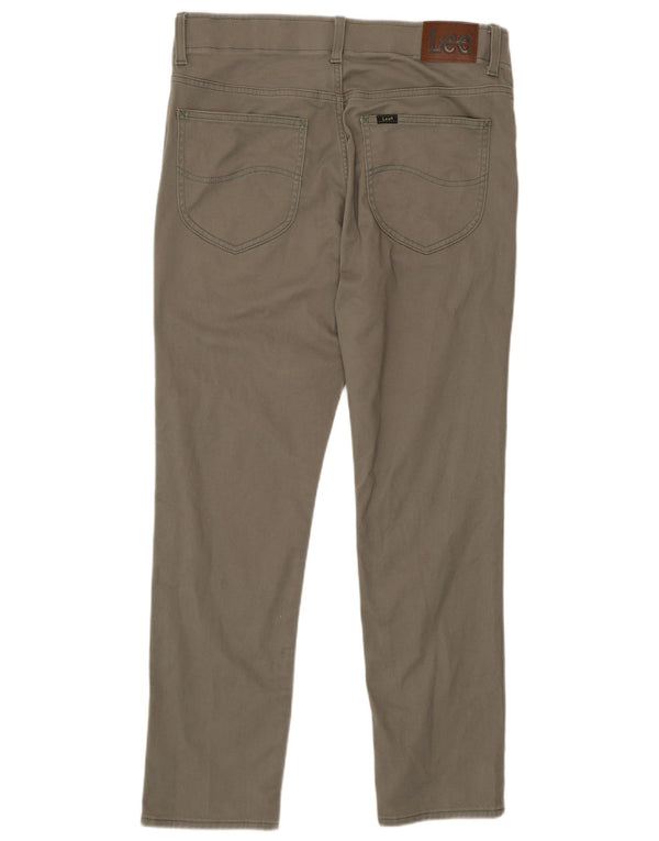 Lee Mens Extreme Motion Slim Tapered Calça Casual W34 L30 Algodão Cáqui