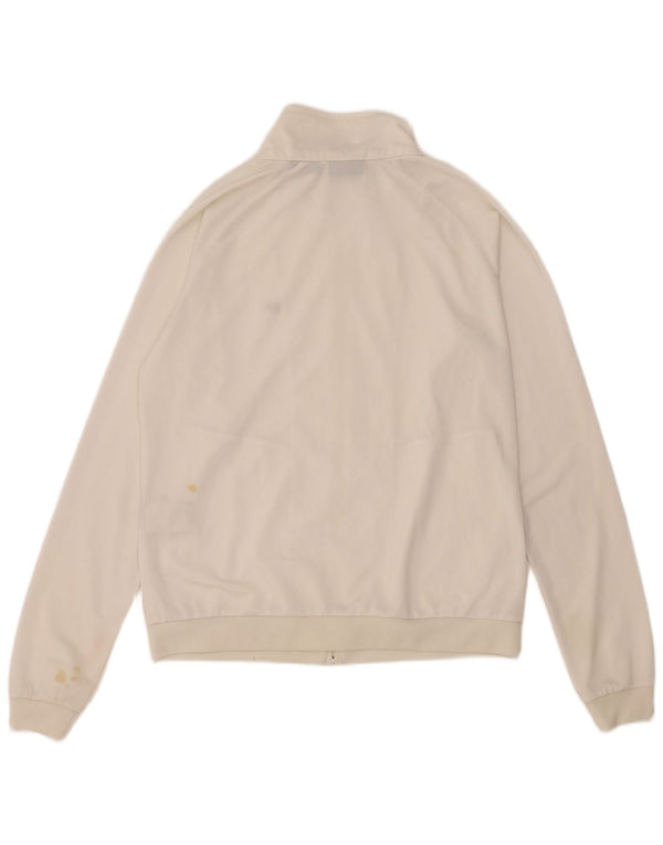 FILA Womens Tracksuit Top Jacket UK 12 Médio Poliéster Branco