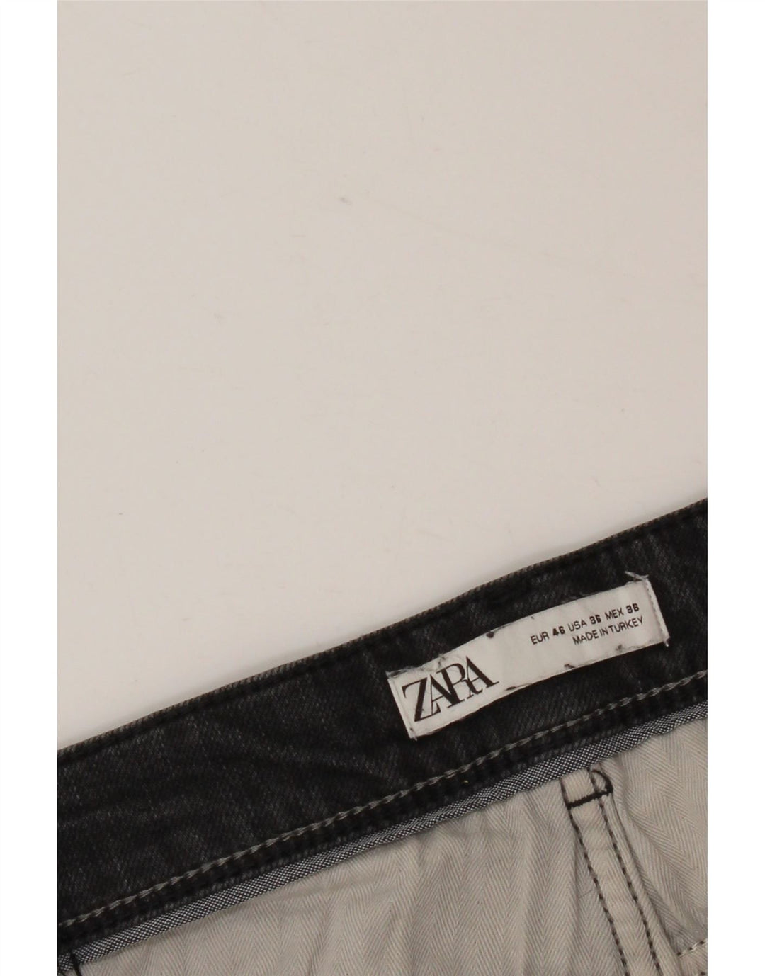 Zara Mens Slim Jeans EU 46 XL W36 L30 Preto