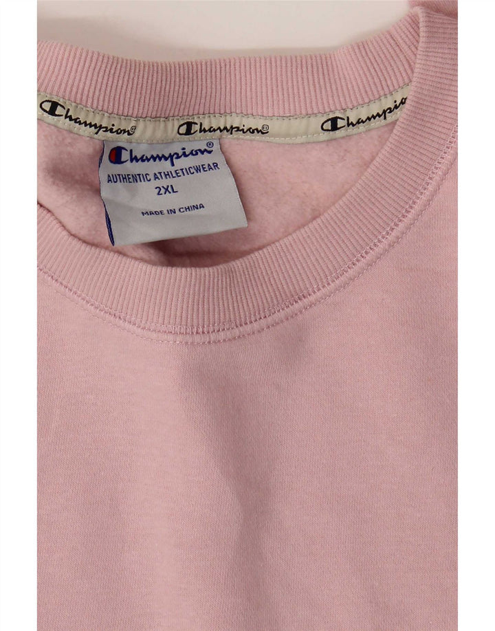 Champion moletom gráfico masculino jumper 2XL algodão rosa