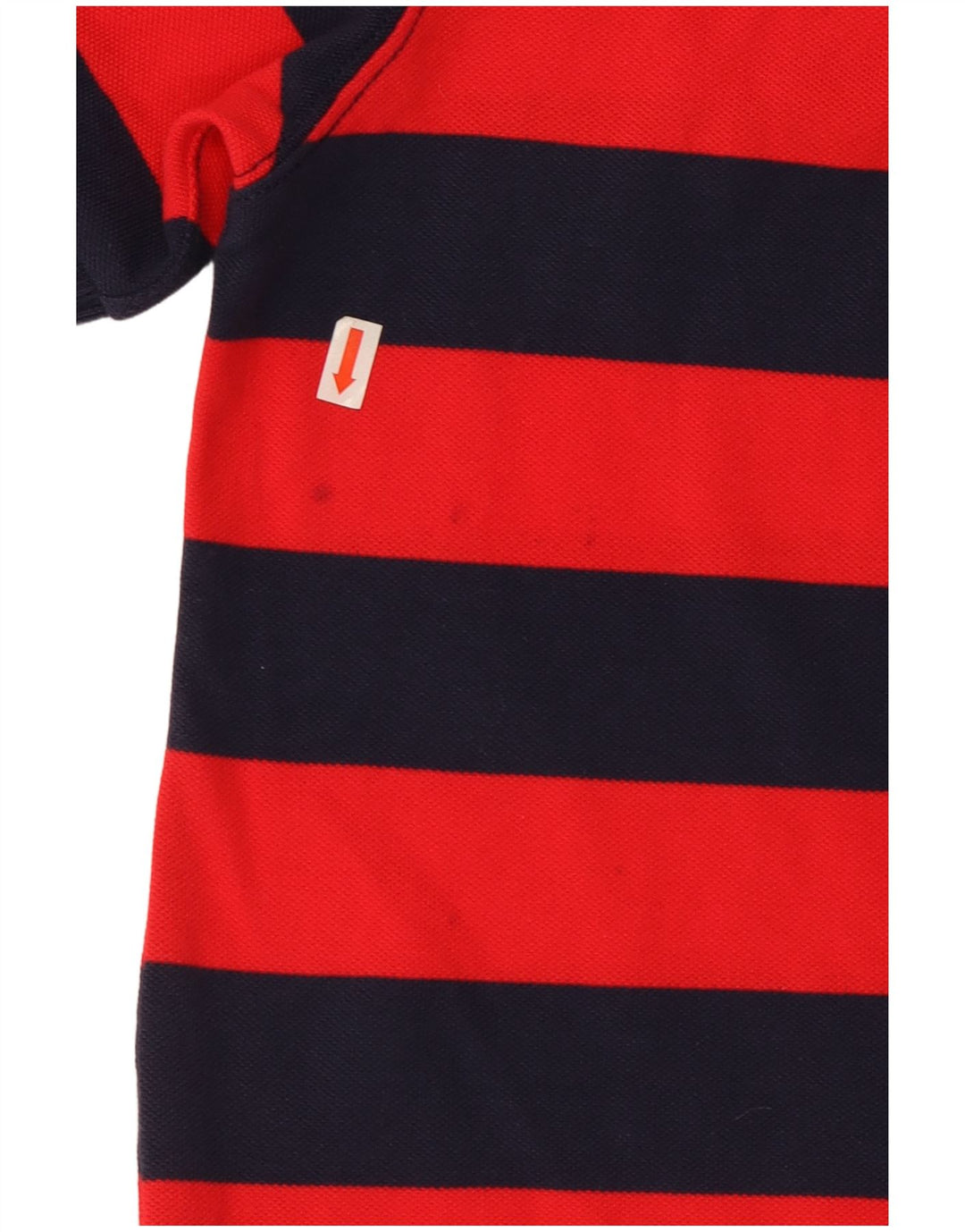 Camisa polo masculina Joules Classic Fit algodão listrado vermelho médio