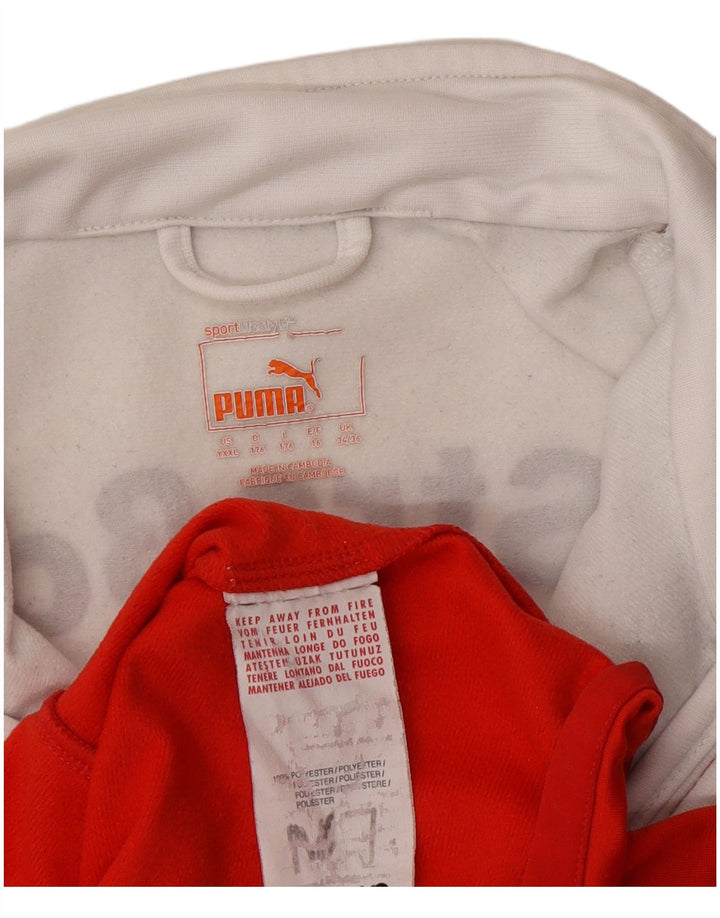 Jaqueta Puma Boys Graphic Tracksuit Top 15-16 Anos Vermelho Colorblock