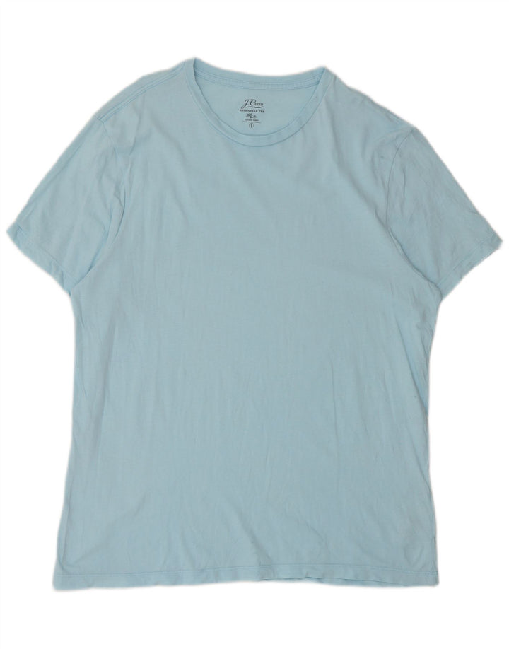 Camiseta masculina J. Crew Top grande de algodão azul