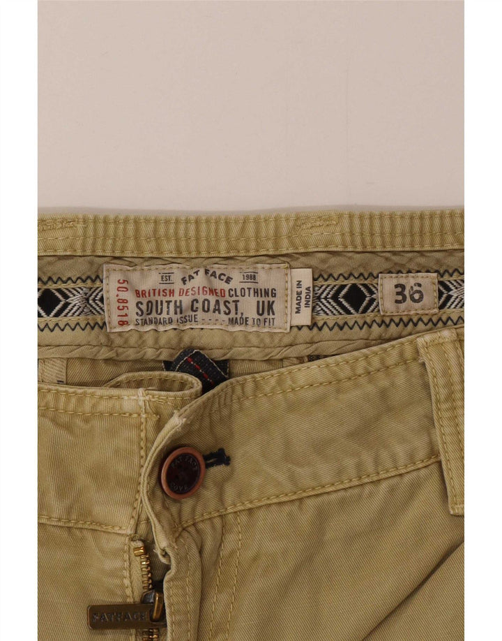 Shorts Chino Masculino Fat Face W36 Grande Algodão Cáqui