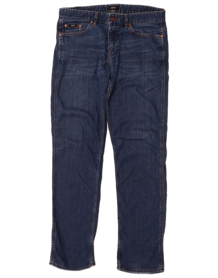 HUGO BOSS Jeans Slim Feminino W33 L32 Azul Algodão
