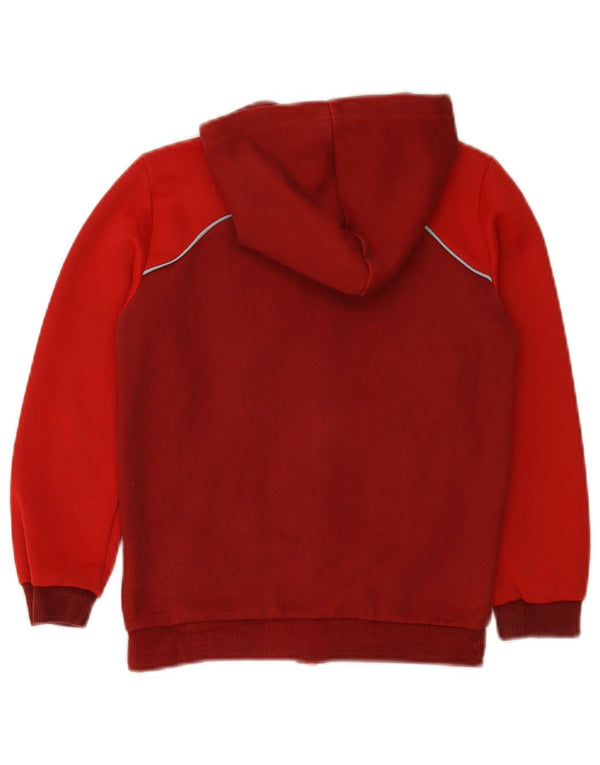Suéter Puma Boys Ferrari Zip com capuz 7-8 anos vermelho colorblock poliéster