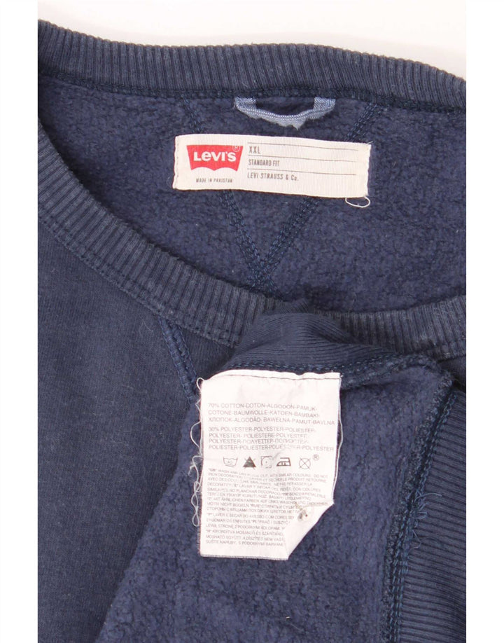 Moletom masculino Levi's Standard Fit 2XL algodão azul marinho