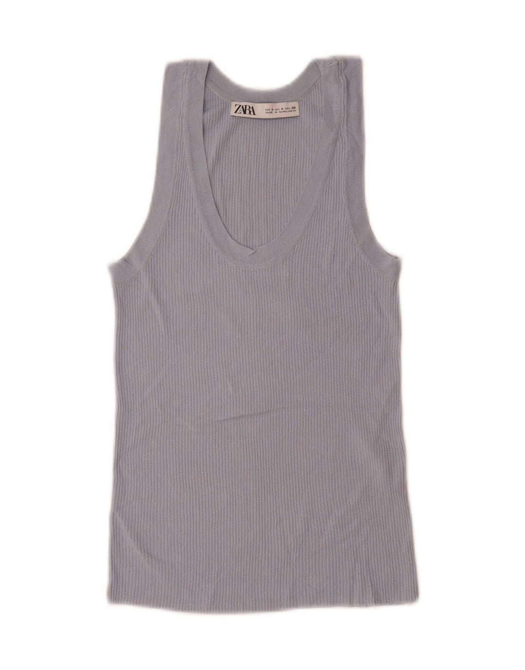 Colete feminino Zara UK 10 pequeno viscose azul