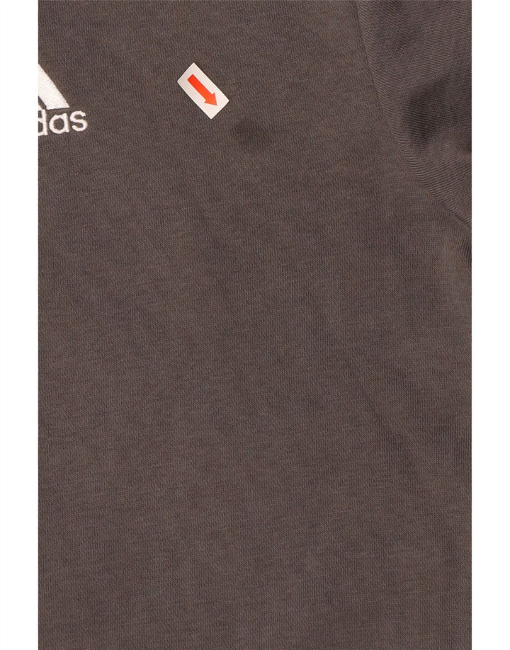 Adidas Mens Moletom Jumper Pequeno Cinza
