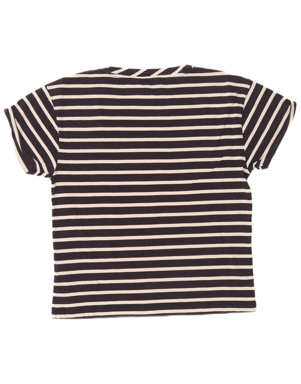 Tommy Hilfiger Camiseta Feminina Top UK 14 Médio Azul Marinho Listrado