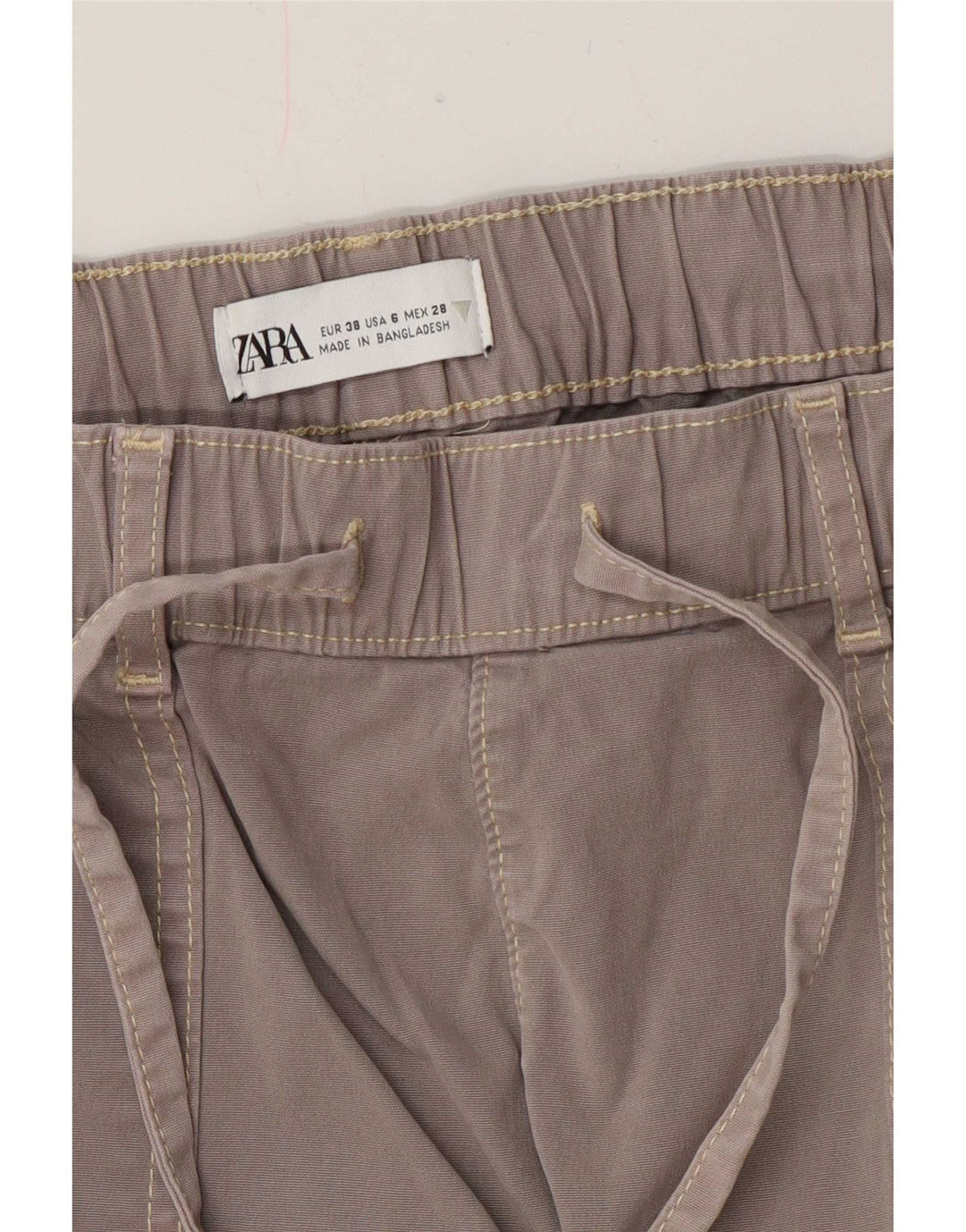 Calça cargo reta feminina Zara EU 38 pequena W28 L28 cinza