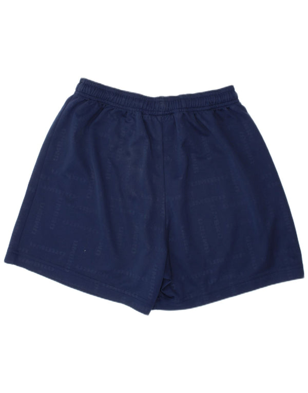 Shorts esportivos gráficos UMBRO para meninos 13-14 anos azul marinho poliéster