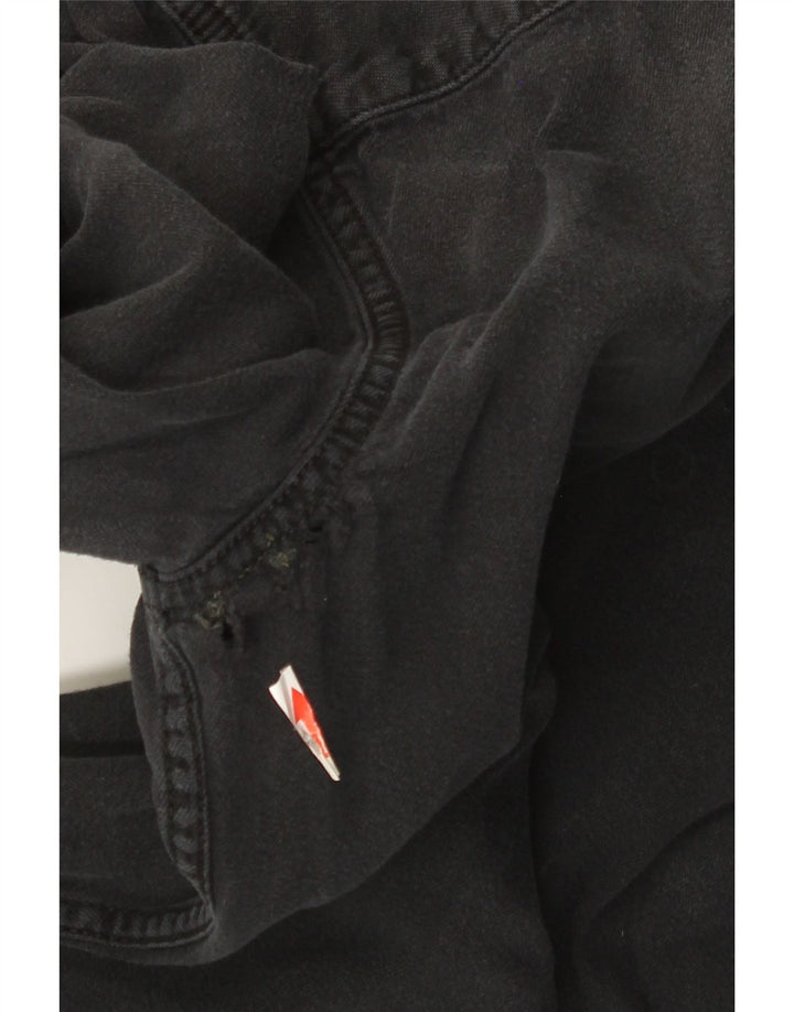 Camisa jeans masculina Zara Slim Fit média preta