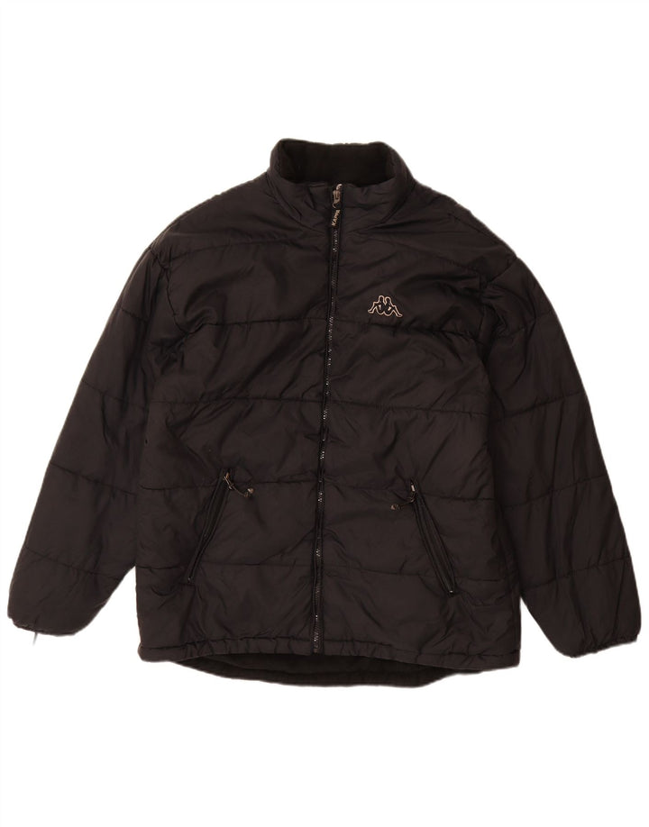 Jaqueta acolchoada masculina Kappa UK 40 grande poliamida preta