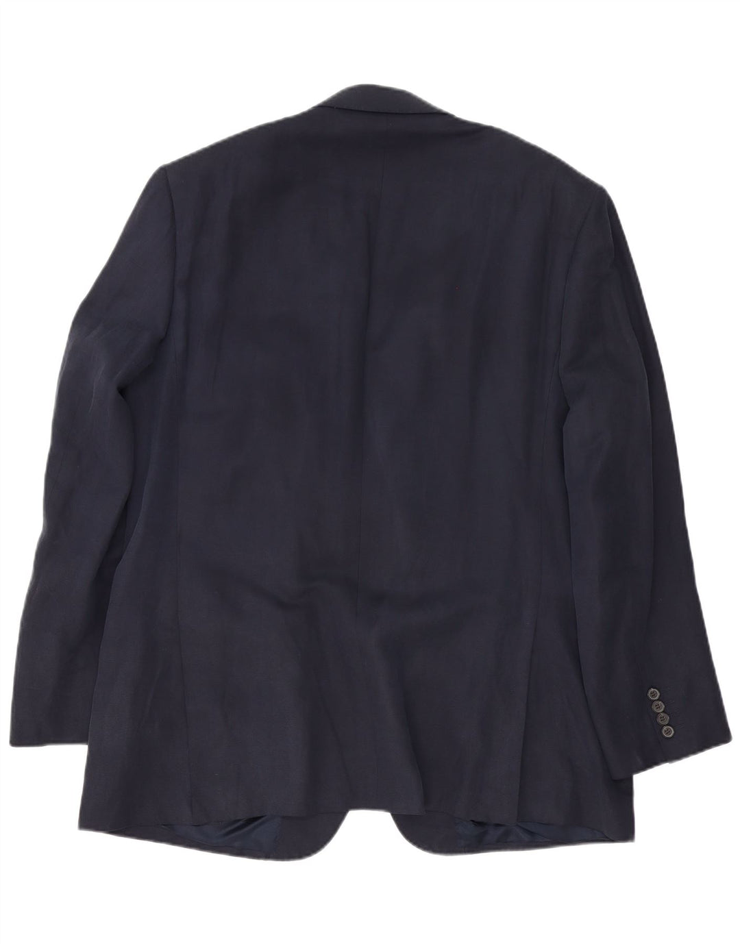 Jaqueta blazer masculina de 2 botões Marks & Spencer Reino Unido 46 XL azul marinho seda