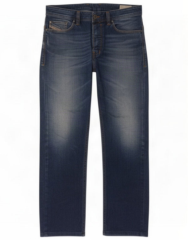 Diesel Mens Safado Straight Jeans W30 L29 Azul Marinho Algodão