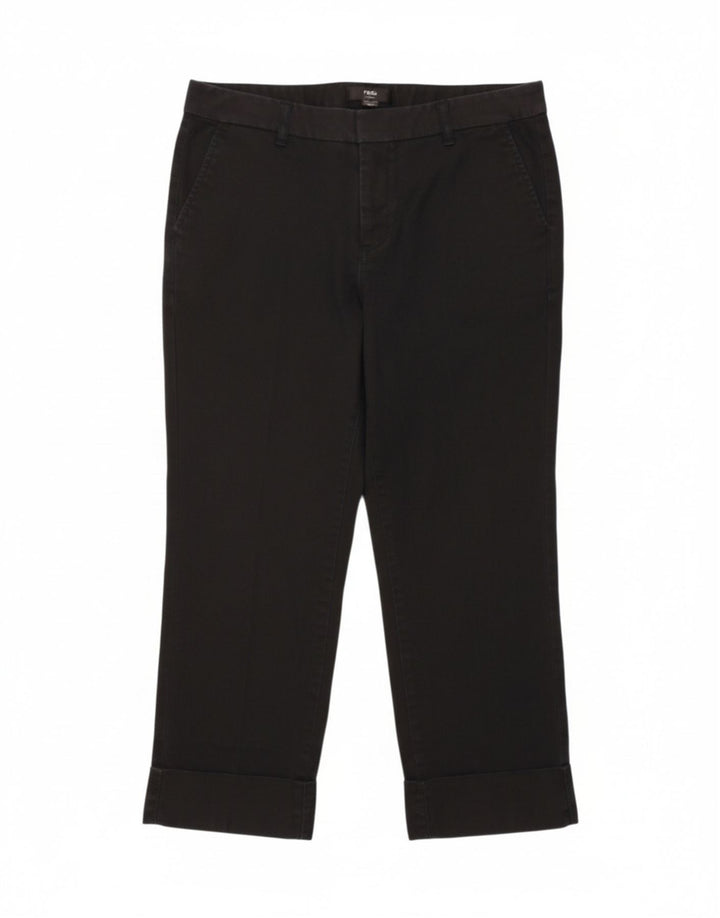 Calça capri feminina MOSSIMO stretch reta US 10 grande W32 L23 preta