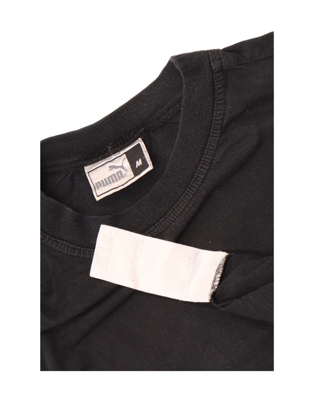 Puma Camiseta Masculina Top Médio Algodão Preto