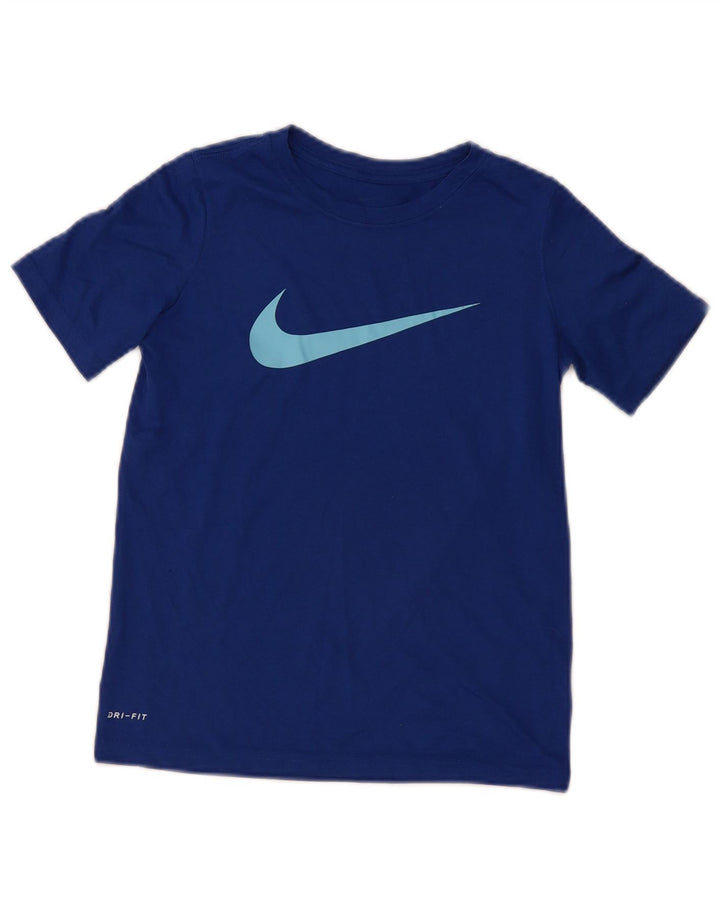 Camiseta Nike Boys Dri Fit Graphic Top 9-10 anos Azul Poliéster