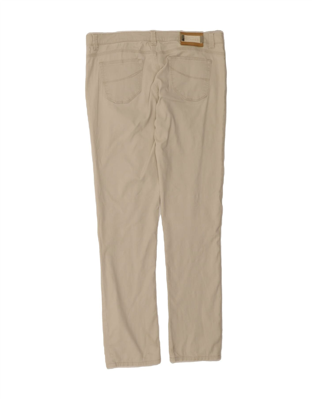 DACK'S Womens Slim Casual Trousers IT 46 Large W36 L34 Beige Cotton Vintage Dack's and Second-Hand Dack's from Messina Hembry 