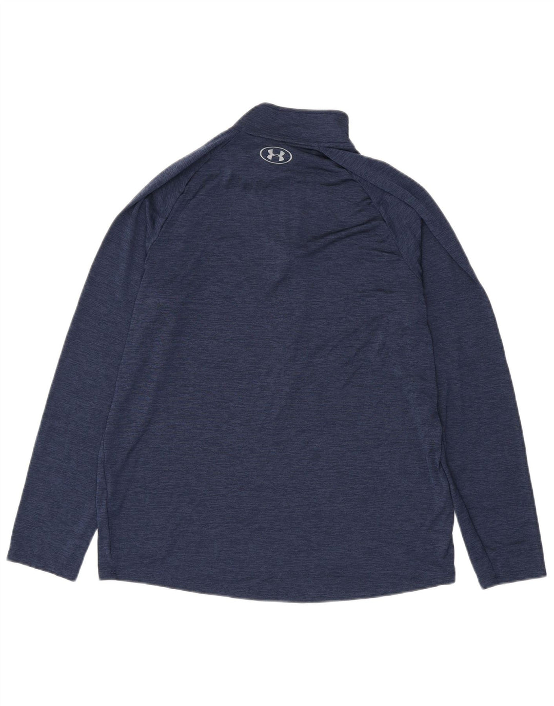 Under Armour Mens Heat Gear Zip Neck Pulôver Treino Top Grande Azul Marinho