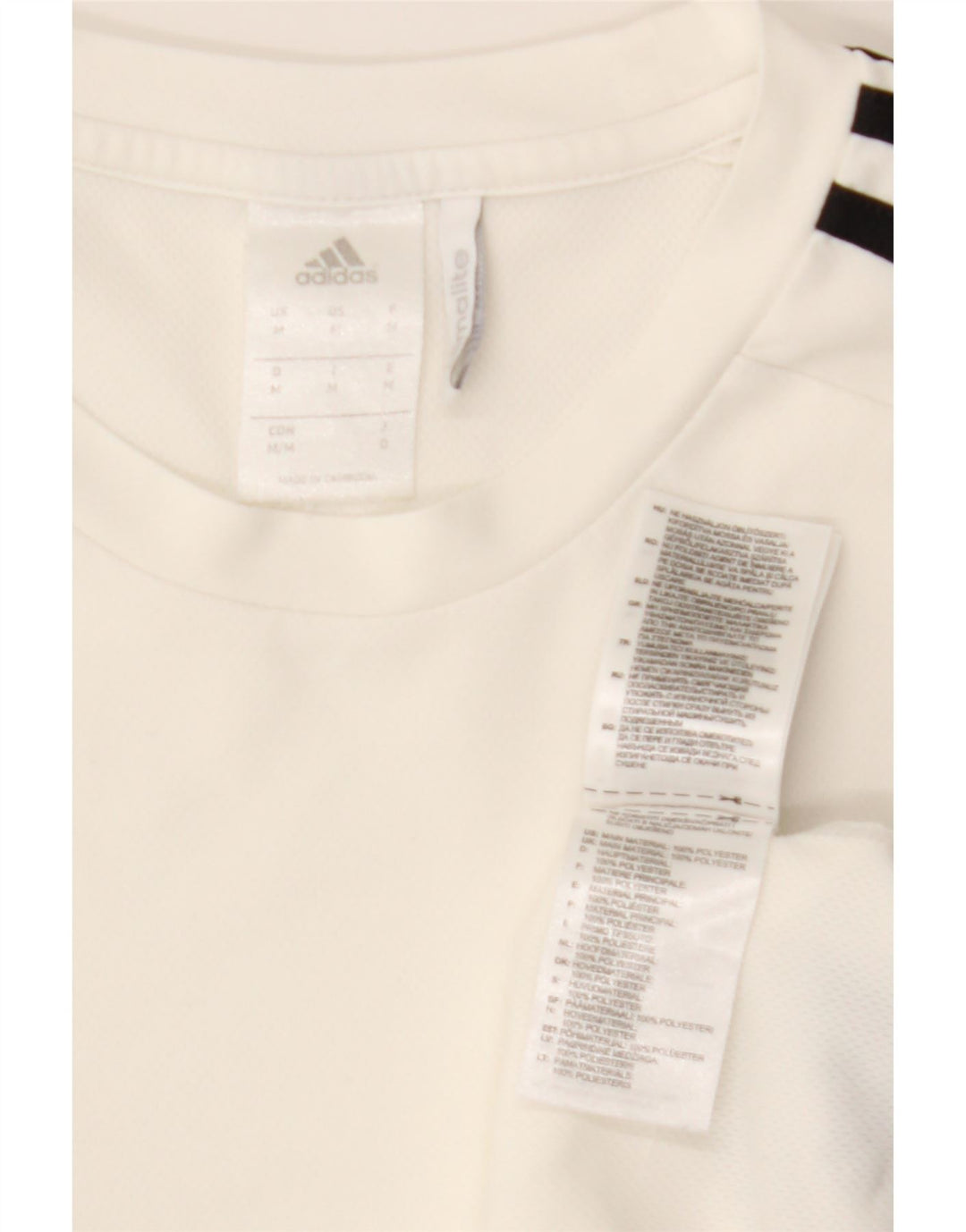 Camiseta Adidas Masculina Climalite Top Médio Branco Colourblock Poliéster