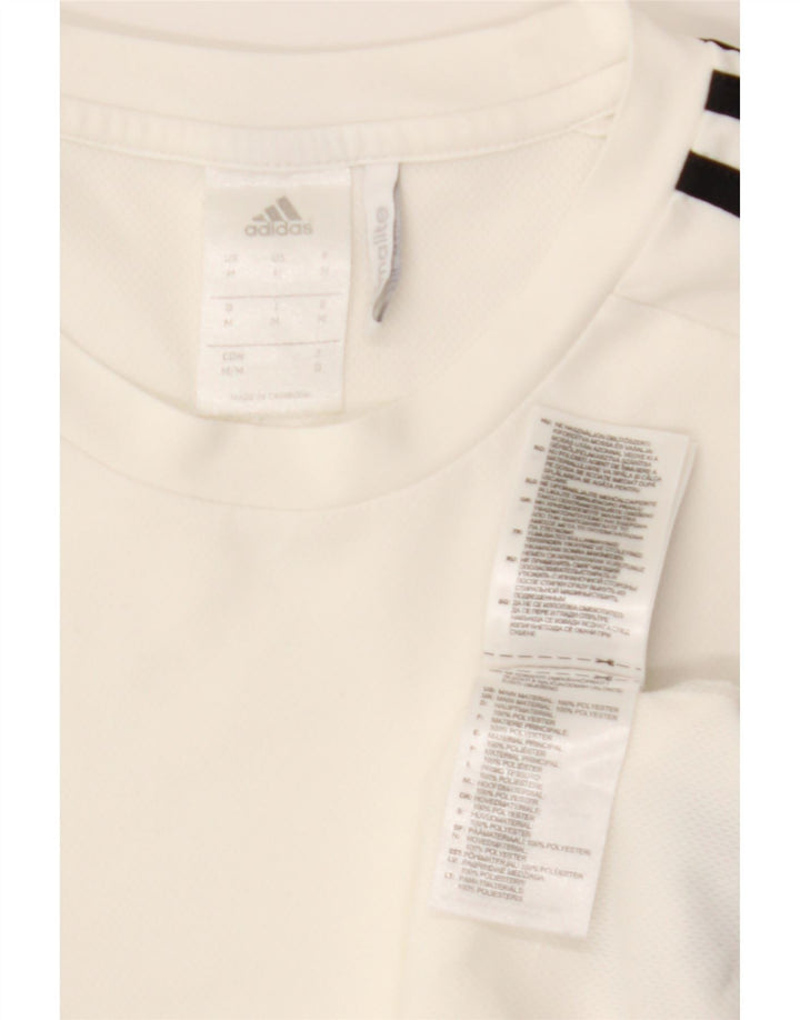 Camiseta Adidas Masculina Climalite Top Médio Branco Colourblock Poliéster