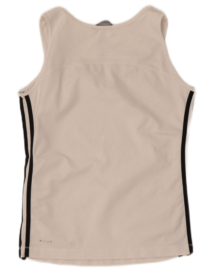 ADIDAS Womens Climalite Vest Top UK 16 Grande Poliéster Branco