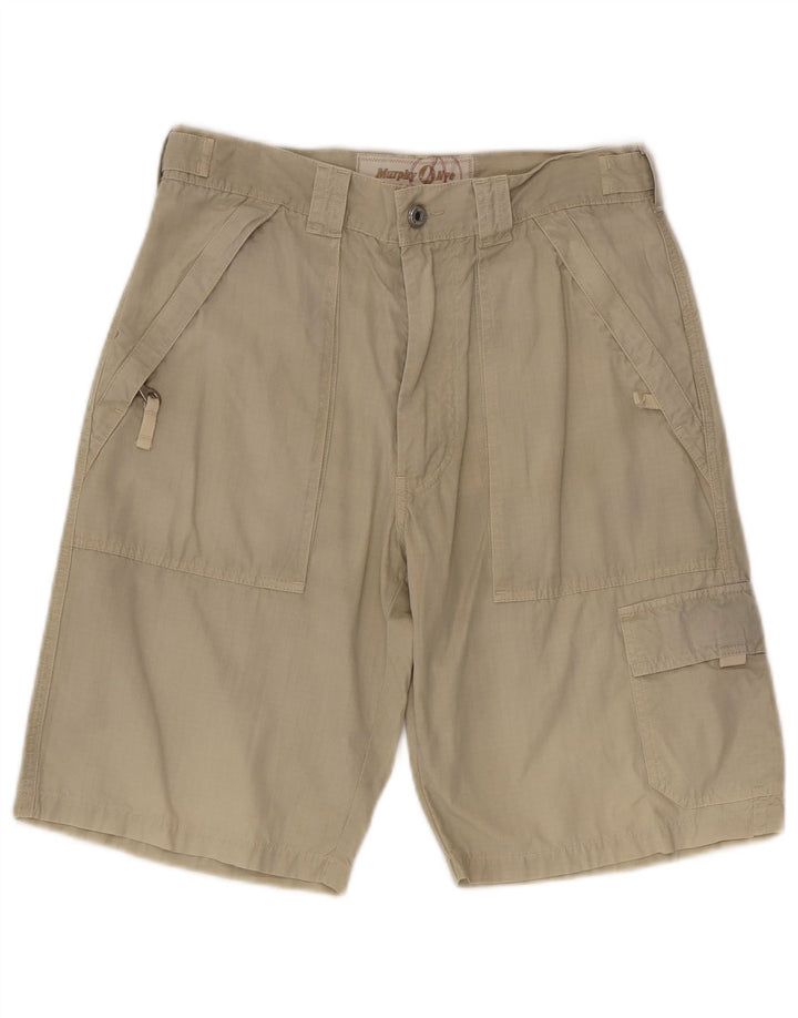 Shorts cargo masculino Murphy & Nye W32 algodão cáqui médio