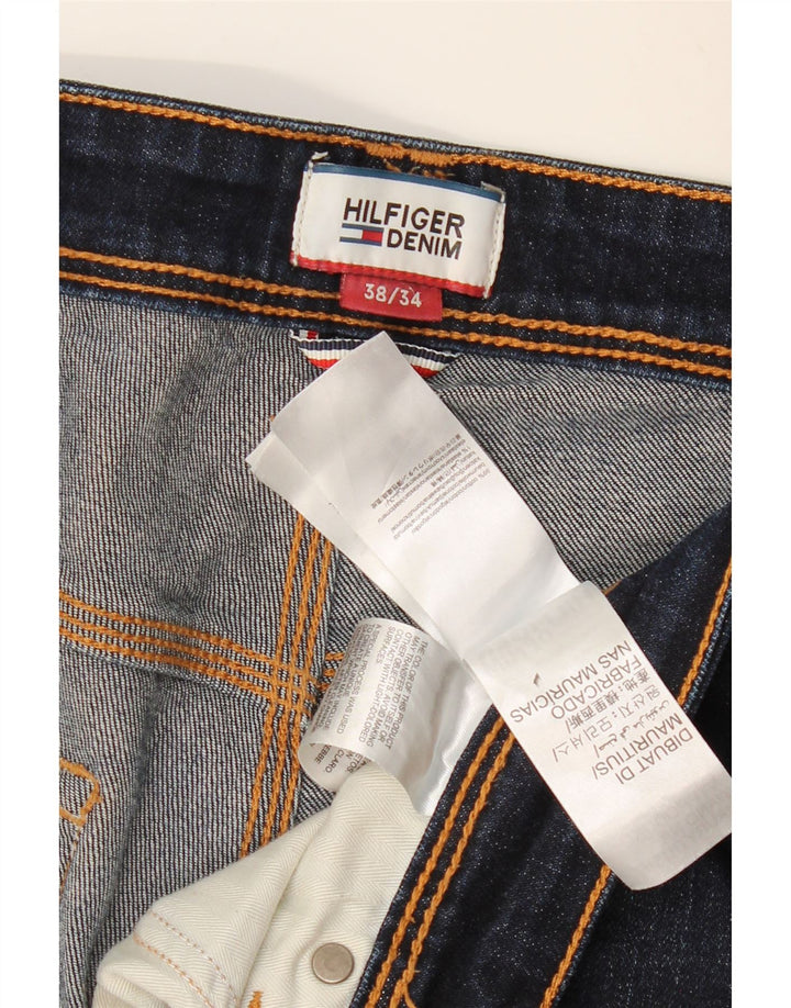 Tommy Hilfiger Masculino Bootcut Jeans W38 L34 Azul Marinho Algodão