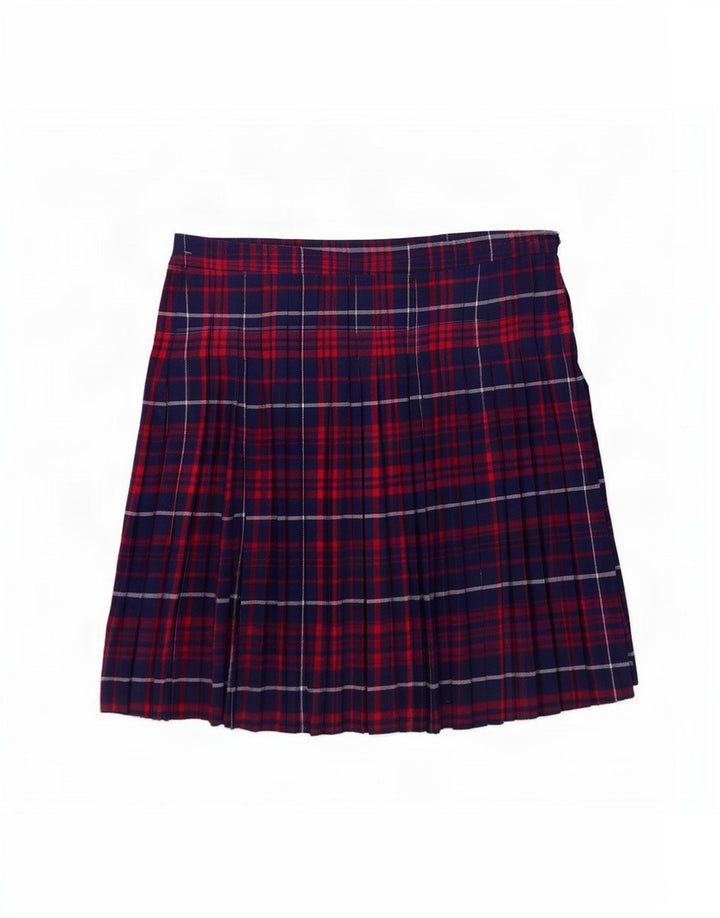 Minissaia feminina Tommy Hilfiger média W28 algodão xadrez azul marinho