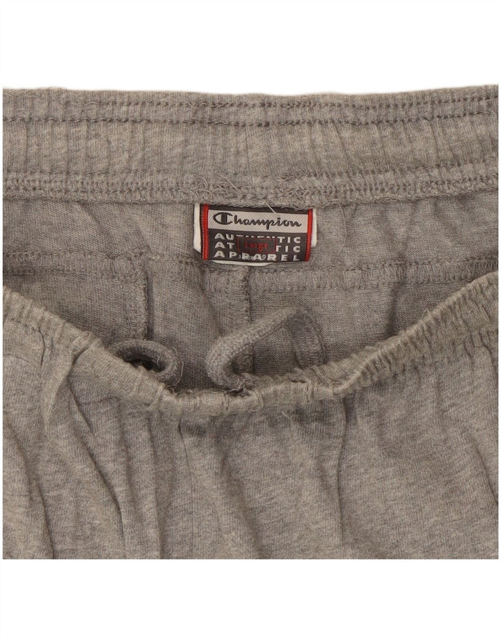 Shorts esportivos masculinos Champion grandes cinza manchados