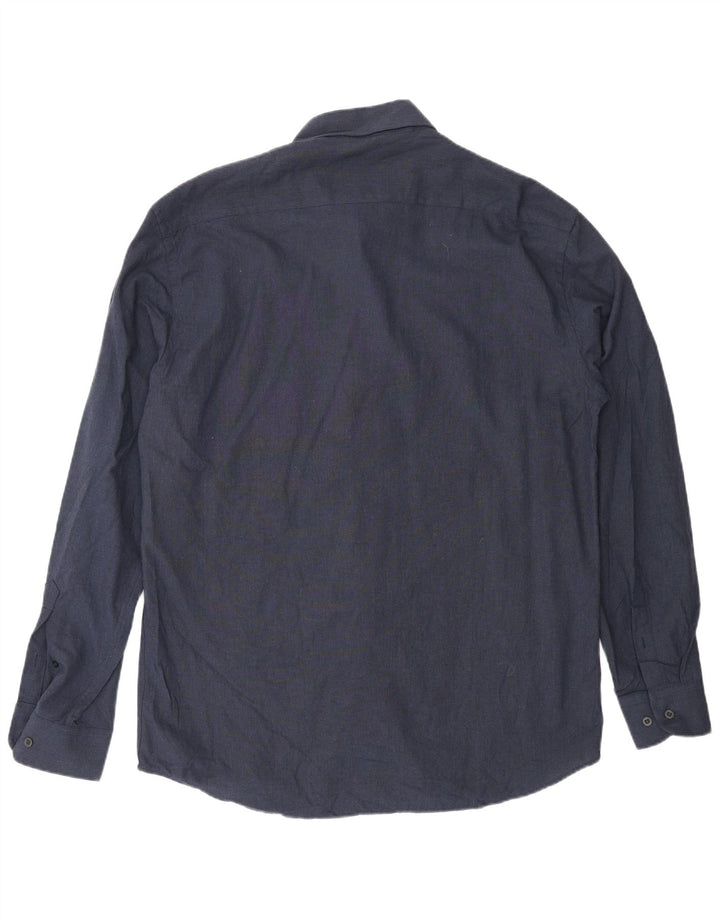 Camisa masculina Massimo Dutti tamanho 42 grande viscose azul marinho