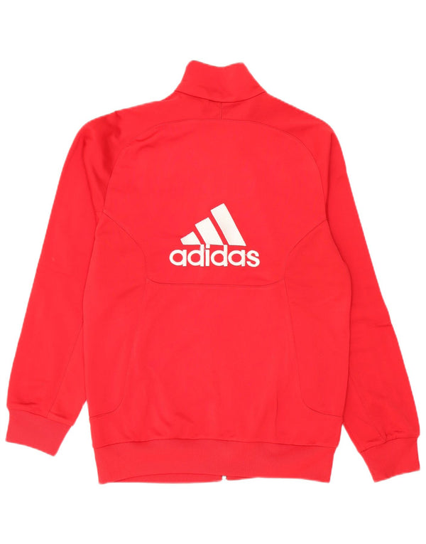 Adidas Mens Graphic Tracksuit Top Jacket UK 34/36 Pequeno Vermelho Colorblock