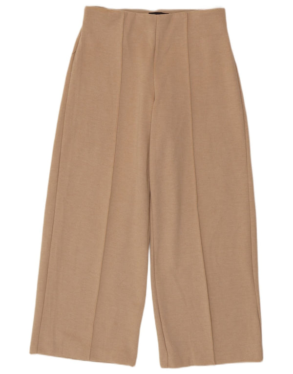 Calça casual curta feminina Marks & Spencer Reino Unido 12 médio W30 L27 bege