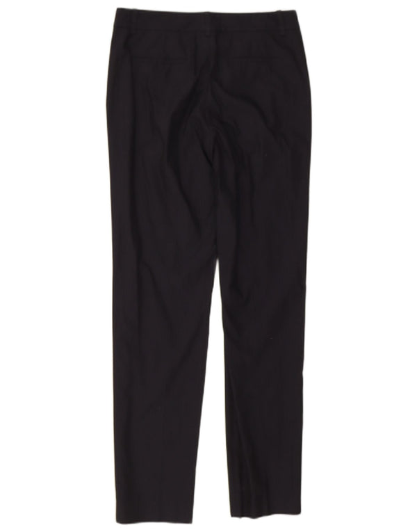 Calça feminina Massimo Dutti EU 36 XS W26 L29 azul marinho risca de giz