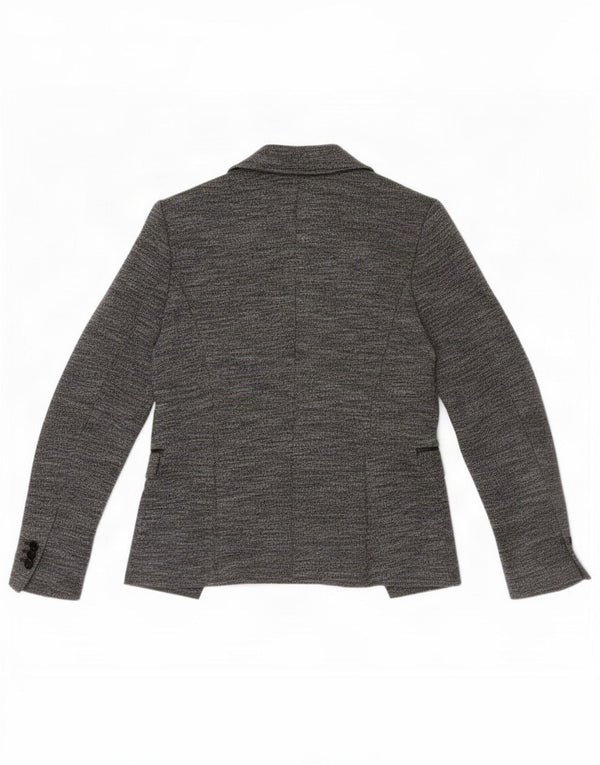 Jaqueta Zara Womens Open Blazer UK 12 cinza médio manchado