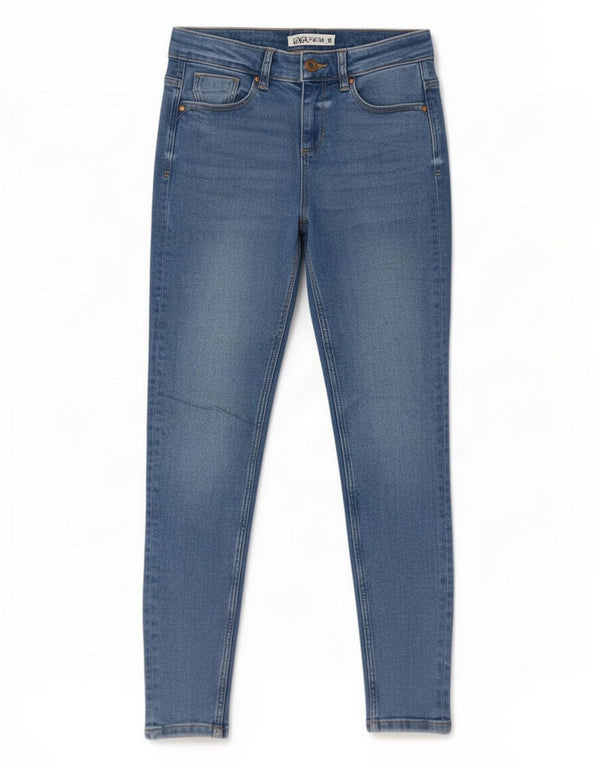 Calça jeans skinny feminina Zara EU 36 XS W26 L27 azul algodão