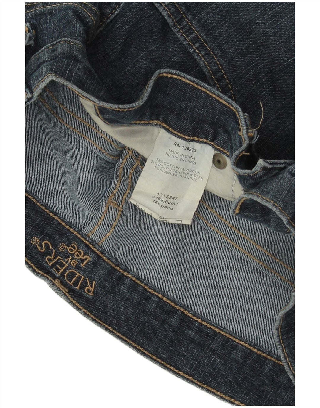 LEE Womens Riders Capri Jeans US 8 Médio W30 L18 Azul Algodão