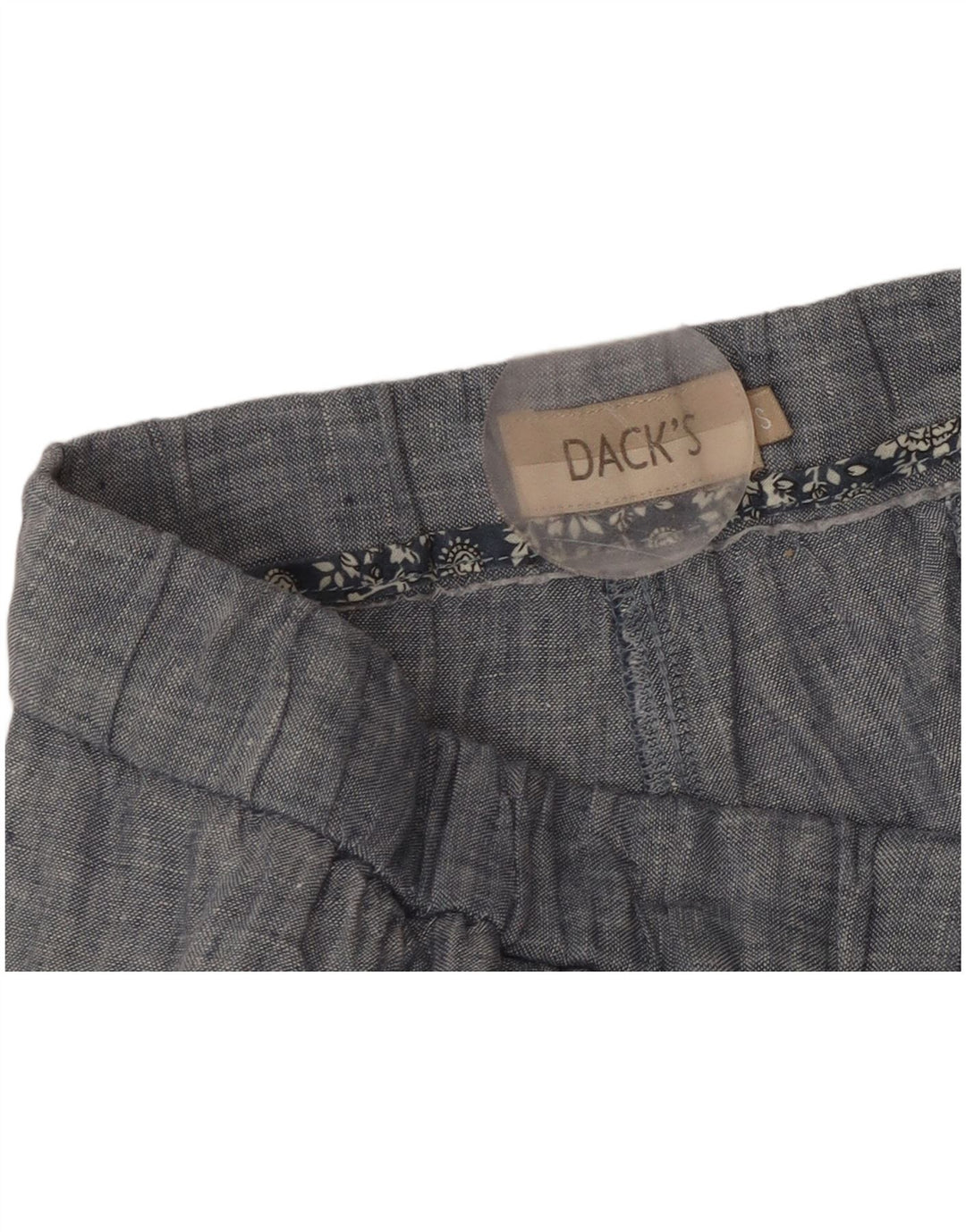 Calça chino feminina DACK'S com perna larga e pegged, pequena W30 L27 azul