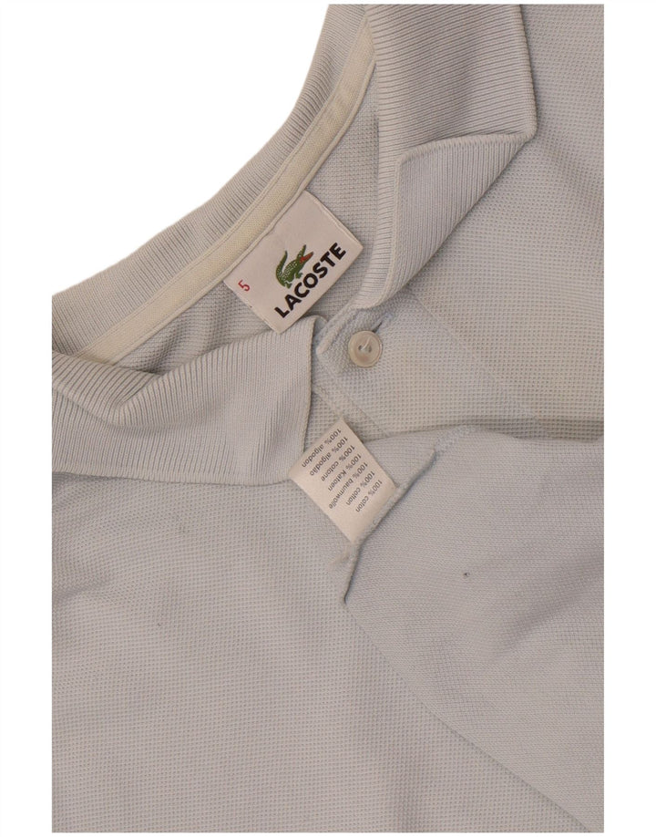 Camisa polo masculina Lacoste tamanho 5 grande algodão azul
