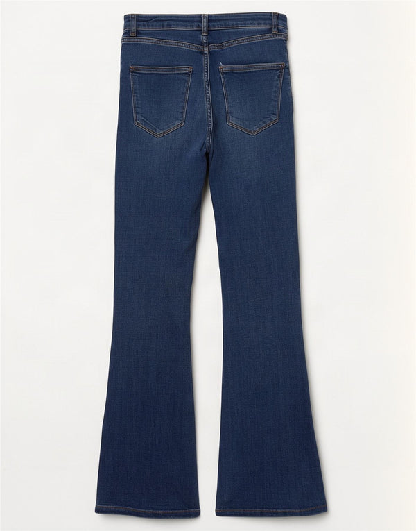 Zara Calça jeans feminina larga EU 34 2XS W24 L30 Azul