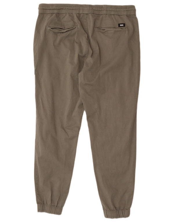 Calça Zara Mens Joggers Chino XL W34 L28 Algodão Verde