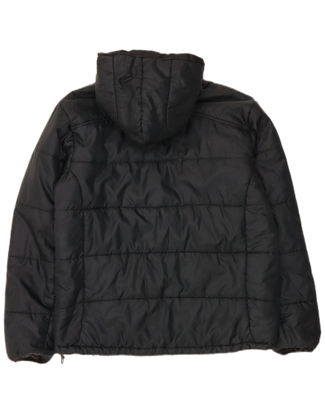 Jaqueta acolchoada com capuz masculina Weird Fish UK 38 poliéster preto médio