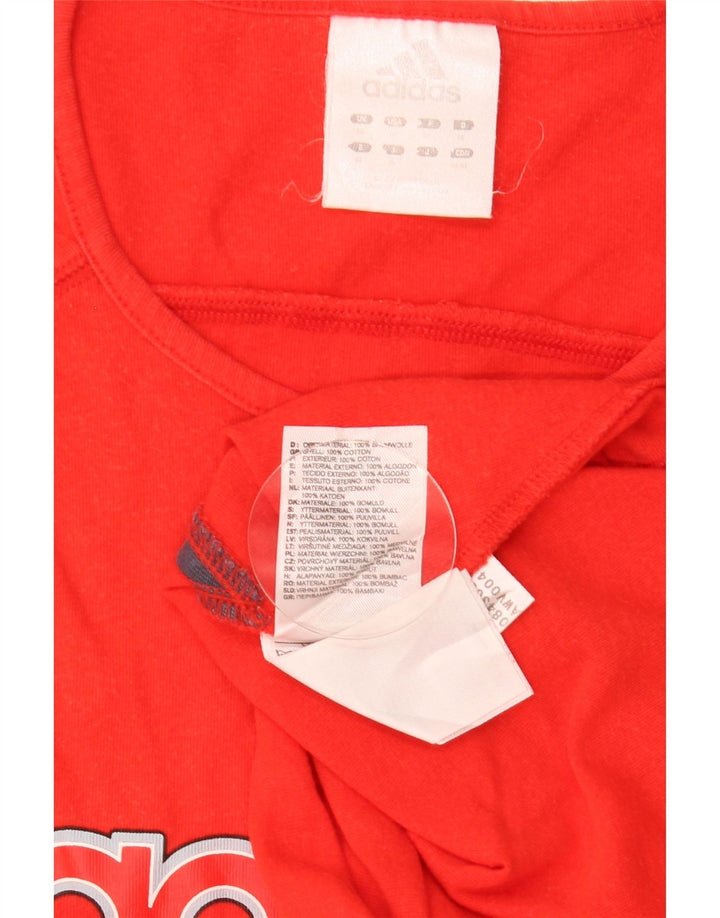 ADIDAS Mens Graphic Vest Top Médio Vermelho Colourblock Algodão