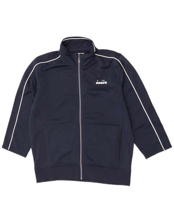 Diadora Mens Tracksuit Top Jacket Grande Poliéster Azul Marinho