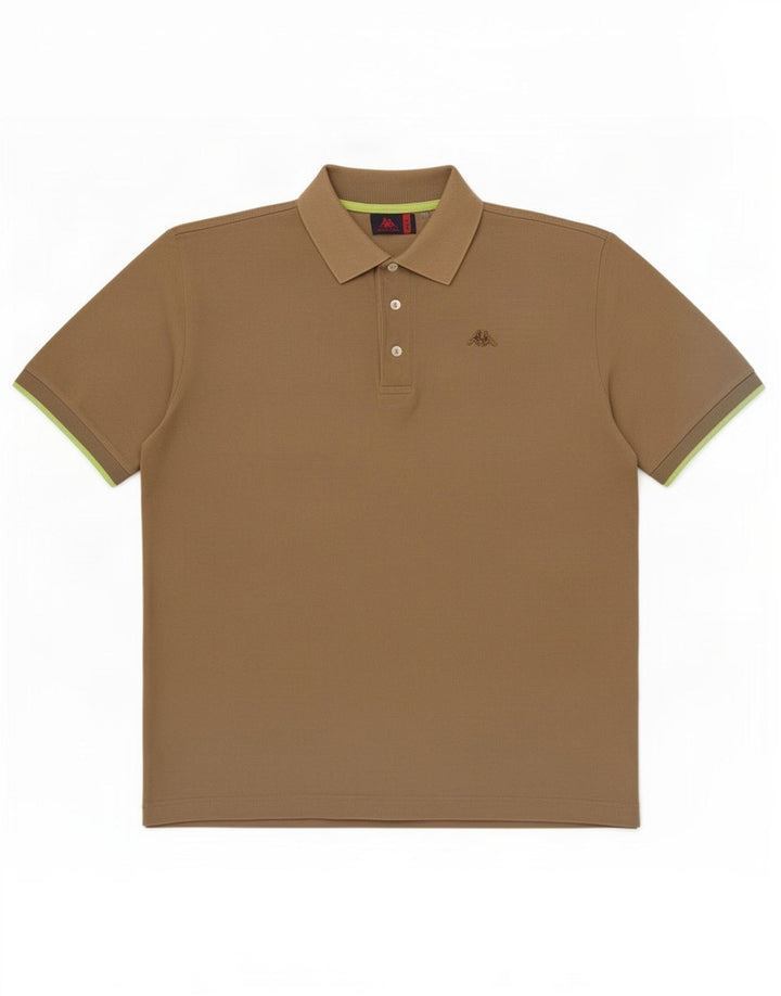 Camisa polo masculina Kappa grande algodão cáqui