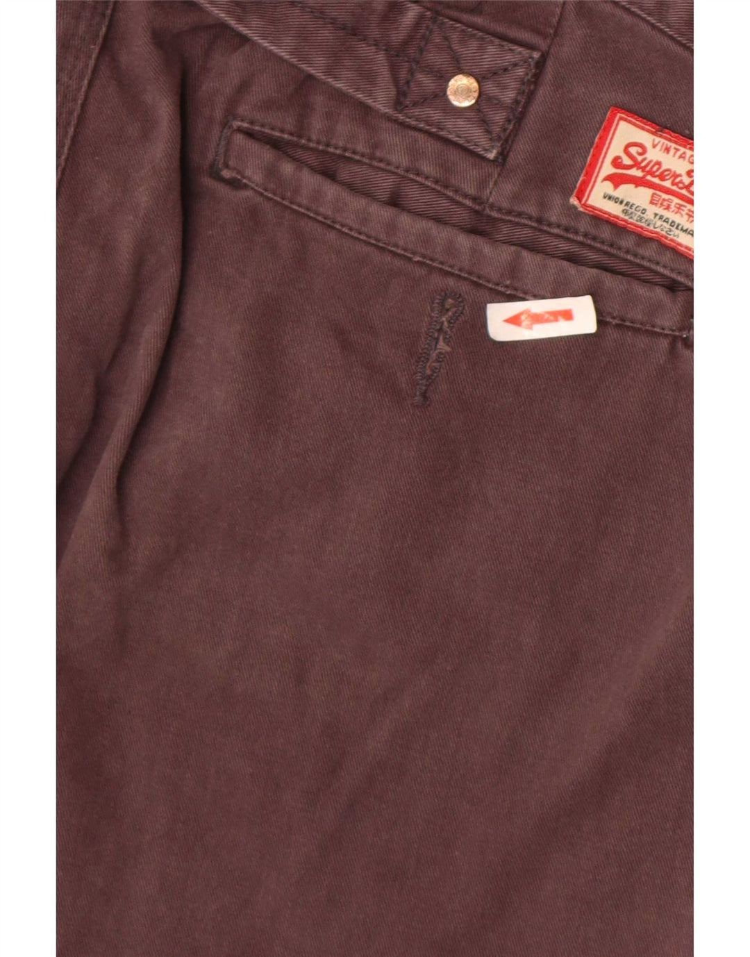 Shorts Chino Masculino Superdry W30 Algodão Marrom Médio
