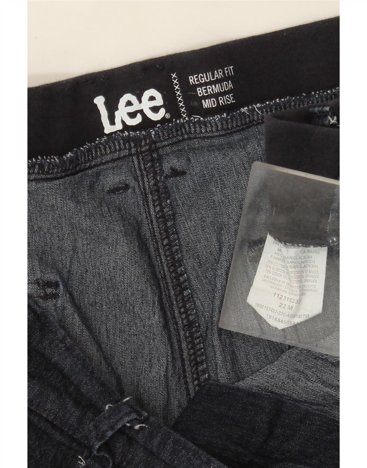 Bermuda feminina LEE cintura média jeans US 22 3XL W40 azul marinho