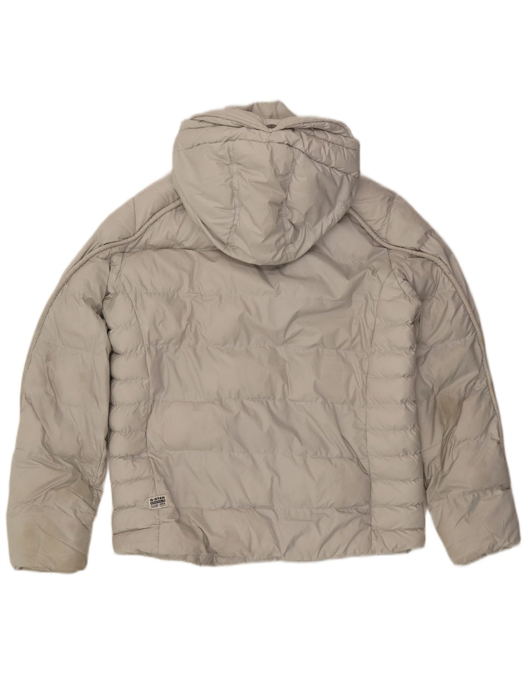 Jaqueta masculina acolchoada com capuz G-STAR UK 40 poliéster cinza grande